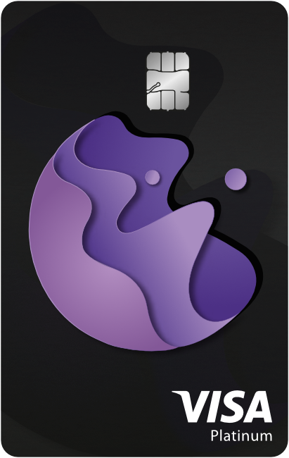 Black and Purple Vertical Smart Card